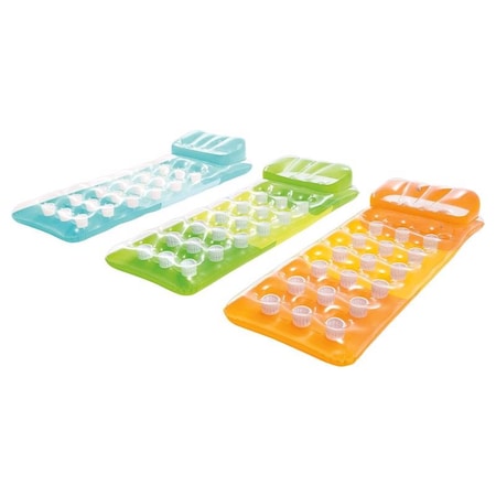 Intex Intex Assorted Vinyl Inflatable 18 Pocket Fashion Floating Pool Mat 58890EP